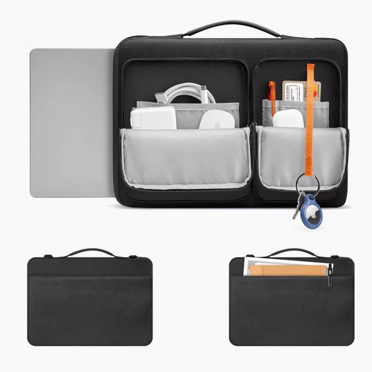 Θήκη Μεταφοράς TECH-PROTECT Defender Laptop 15-16" Briefcase με ιμάντα ώμου - ΜΑΥΡΟ - A42F2G4