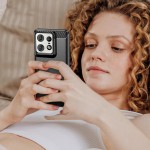 Θήκη TECH PROTECT CARBON Silicone για MOTOROLA MOTO Edge 50 Ultra - ΜΑΥΡΟ