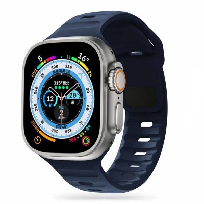 TECH PROTECT Λουράκι Σιλικόνης ICONBAND LINE για APPLE WATCH 4 / 5 / 6 / 7 / 8 / SE / ULTRA (42 / 44 / 45 / 49 MM) - NAVY ΜΠΛΕ