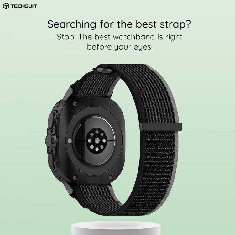 TECH PROTECT Techsuit W054 Υφασμάτινο Watchband για Google Pixel Watch 4 - 45mm - ΜΑΥΡΟ