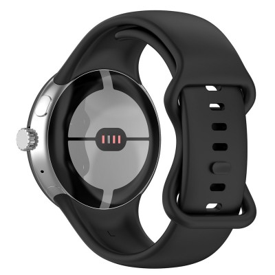 TECH PROTECT Techsuit W031 Watchband λουράκι σιλικόνης για Google Pixel Watch / Watch 2 / Watch 3 - 41mm - ΜΑΥΡΟ