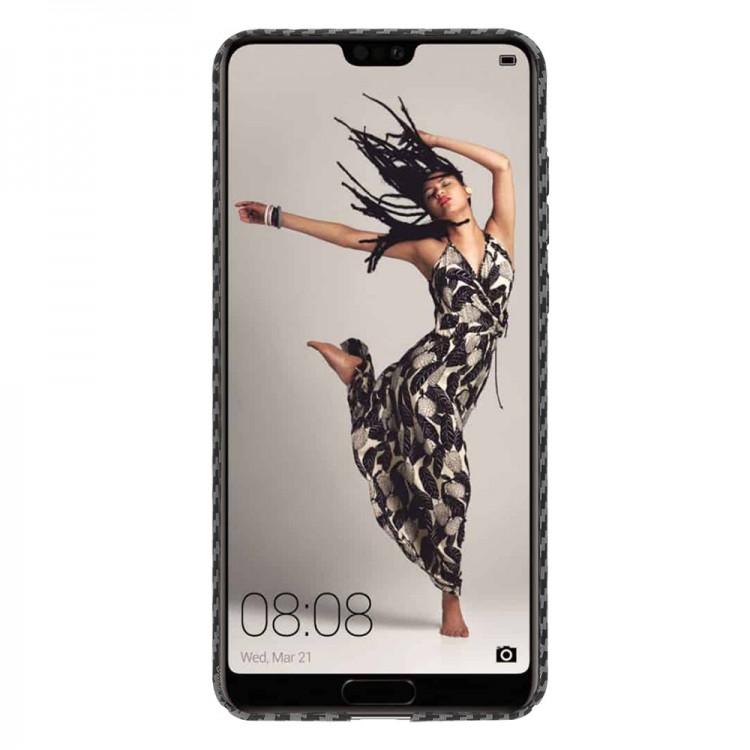 Θήκη TECH PROTECT Carbonite FiberShell για HUAWEI P20 PRO - ΜΑΥΡΟ - KF2334384