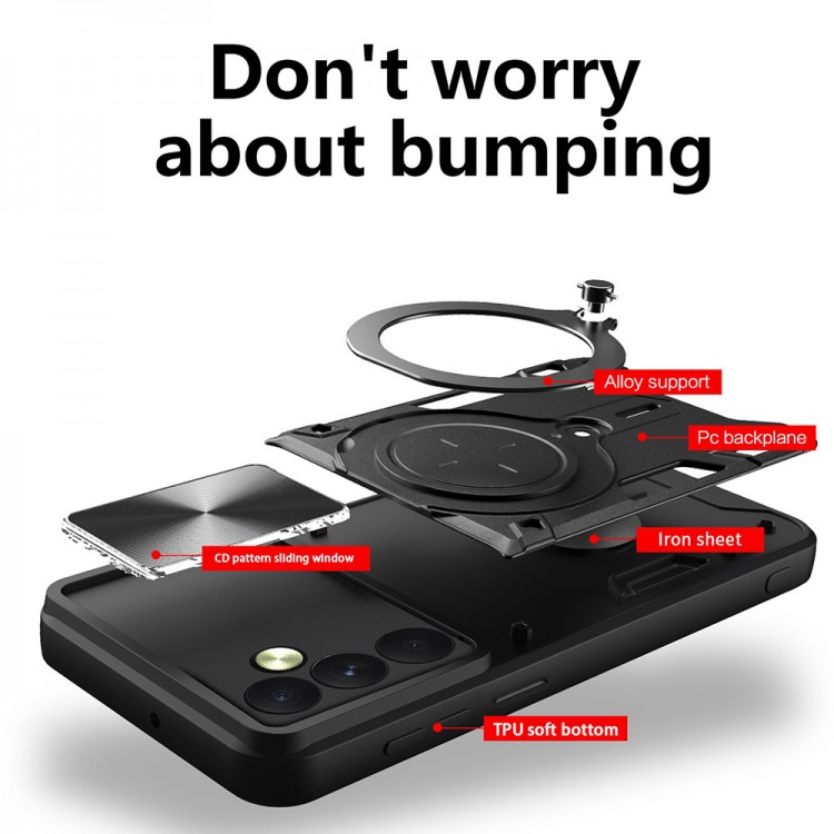 Θήκη TECH PROTECT CamGuard PRO για Motorola Edge 50 - ΜΑΥΡΟ