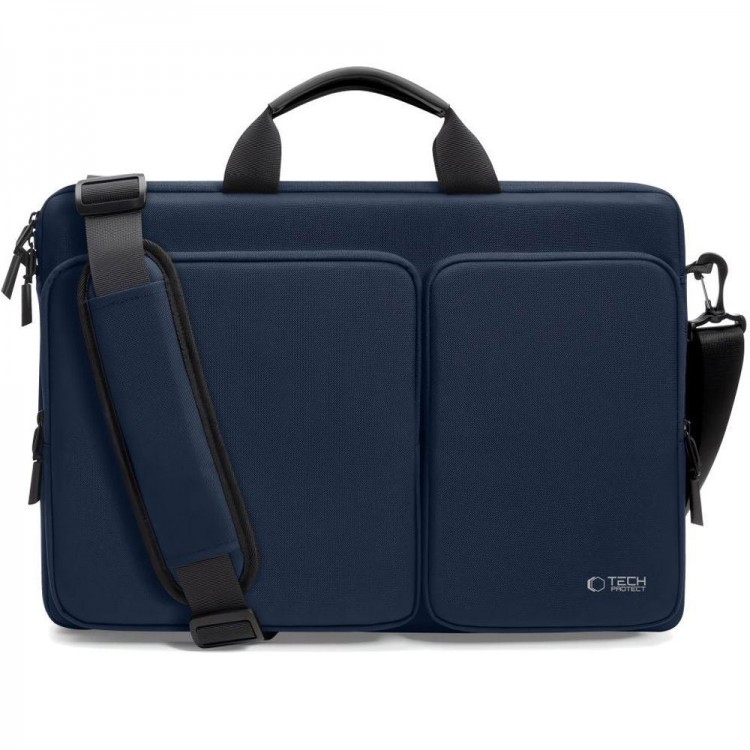 Θήκη Μεταφοράς TECH-PROTECT Defender Laptop 17" Briefcase με ιμάντα ώμου - NAVY ΜΠΛΕ - A42F2G8
