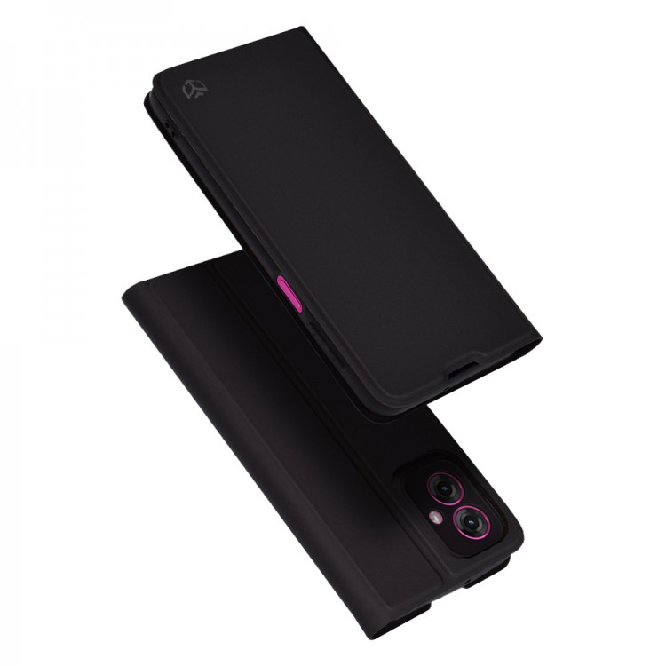 Θήκη TECH PROTECT δερμάτινο WALLET FOLIO για Motorola Moto G55 5G - ΜΑΥΡΟ