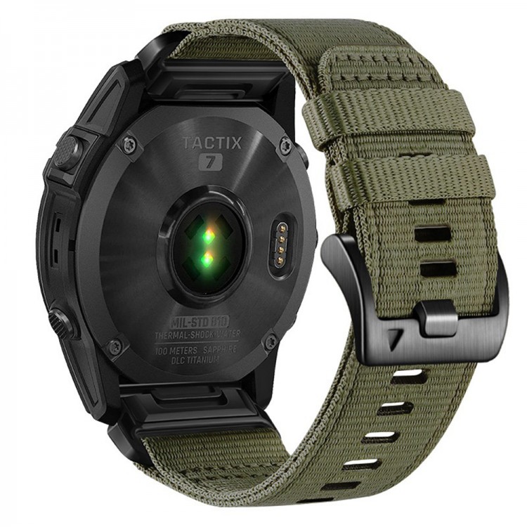 Tech Protect SMOOTH Watchband QuickFit λουράκι για GARMIN FENIX 3/3 HR/5X/5X Plus/6X/6X Pro/7X/7X Pro Solar smartwatch 26mm - ΠΡΑΣΙΝΟ CAMO - W070