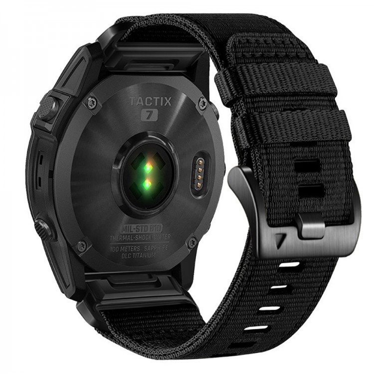 Tech Protect SMOOTH Watchband QuickFit λουράκι για GARMIN Instinct 2S/2S Solar/Approach S70 42mm/fenix 7S Pro Sapphire Solar smartwatch 20mm - ΜΑΥΡΟ Obsidian - W070