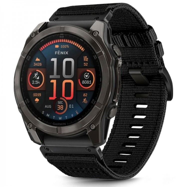 Tech Protect SMOOTH Watchband QuickFit λουράκι για GARMIN Instinct 2S/2S Solar/Approach S70 42mm/fenix 7S Pro Sapphire Solar smartwatch 20mm - ΜΑΥΡΟ Obsidian - W070