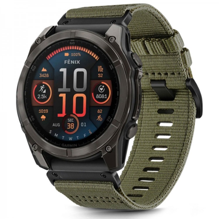 Tech Protect SMOOTH Watchband QuickFit λουράκι για GARMIN FENIX 3/3 HR/5X/5X Plus/6X/6X Pro/7X/7X Pro Solar smartwatch 26mm - ΠΡΑΣΙΝΟ CAMO - W070