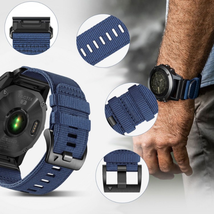 Tech Protect SMOOTH Watchband QuickFit λουράκι για GARMIN Instinct 2S/2S Solar/Approach S70 42mm/fenix 7S Pro Sapphire Solar smartwatch 20mm - ΜΑΥΡΟ Obsidian - W070