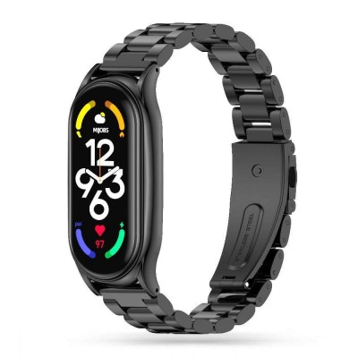 Tech Protect STAINLESS BRACELET BAND for XIAOMI MI BAND 7 smartwatch - BLACK