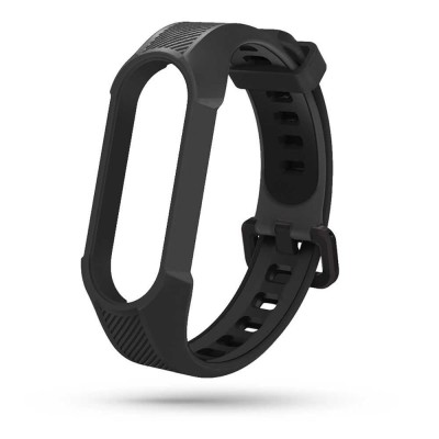 Tech Protect Silicone BAND ARMOUR λουράκι σιλικόνης για XIAOMI MI BAND 5, 6, 6 NFC smartwatch - ΜΑΥΡΟ