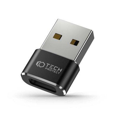 TECH PROTECT ULTRABOOST ΠΡΟΣΑΡΜΟΓΕΑΣ USB-A σε TYPE-C - ΜΑΥΡΟ 