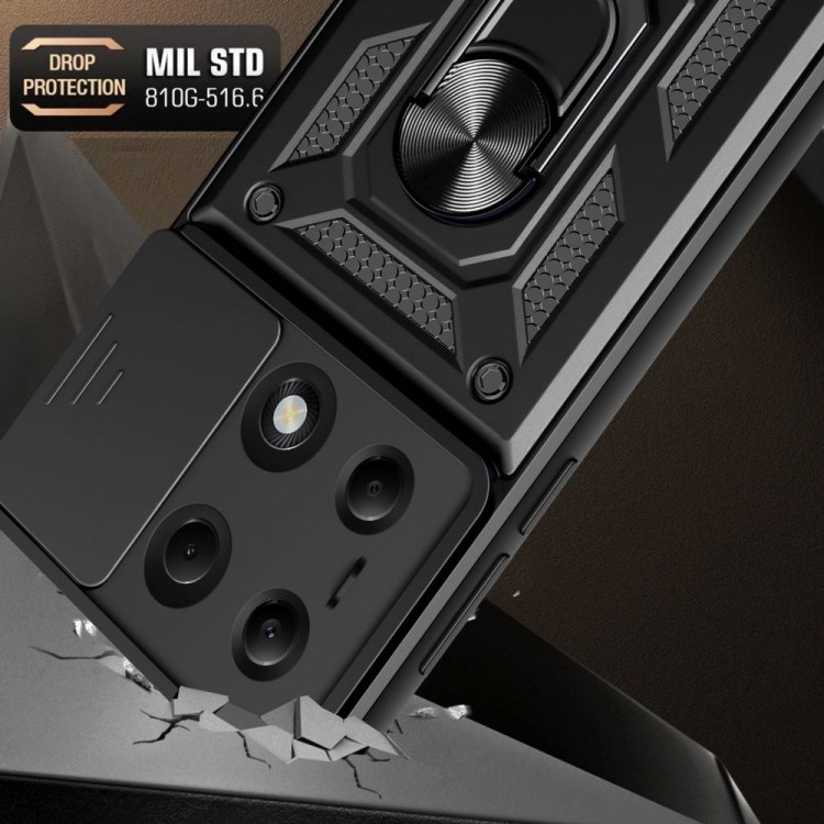 Θήκη TECH PROTECT CAMSHIELD PRO για XIAOMI REDMI NOTE 13 PRO 4G / LTE / POCO M6 PRO 4G / LTE - ΜΑΥΡΟ
