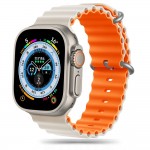 TECH PROTECT Λουράκι Σιλικόνης ICONBAND PRO για APPLE WATCH 4 / 5 / 6 / 7 / 8 / SE / ULTRA (42 / 44 / 45 / 49 MM) - STARLIGHT/ΠΟΡΤΟΚΑΛΙ