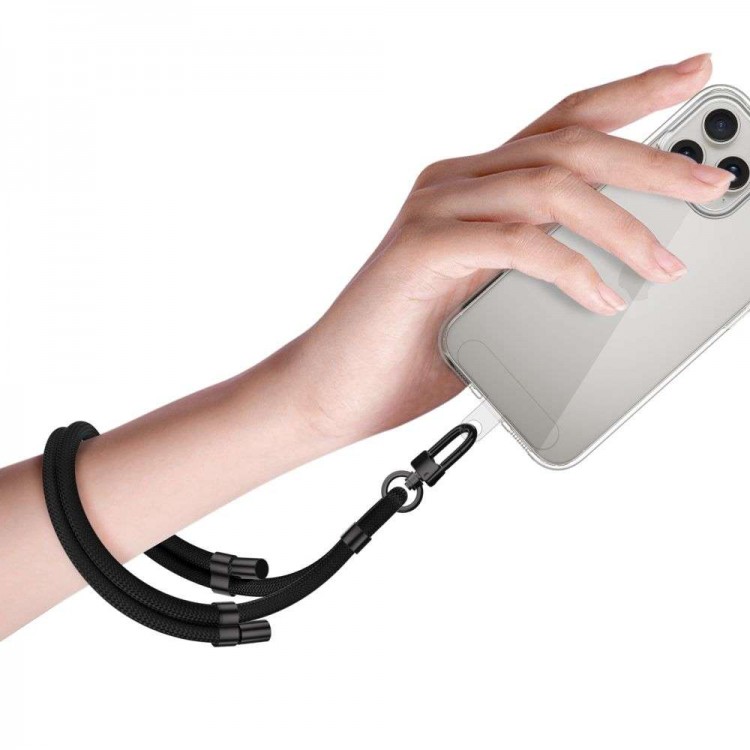 TECH PROTECT C4S Universal ρυθμιζόμενο ROPE STRAP καρπού για SMARTPHONE Cases - ΜΑΥΡΟ ΜΑΥΡΟ - THP3273