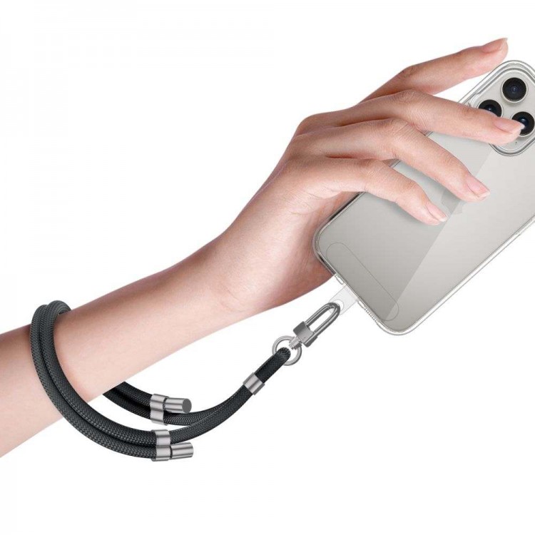 TECH PROTECT C4S Universal ρυθμιζόμενο ROPE STRAP καρπού για SMARTPHONE Cases - CRAYON ΓΚΡΙ ΑΣΗΜΙ - THP3275