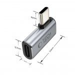 TECH PROTECT ULTRABOOST USB4 , 40Gbps, 100W ΠΡΟΣΑΡΜΟΓΕΑΣ AA01 ANGLE TYPE-C ΣΕ TYPE-C - ΜΑΥΡΟ 