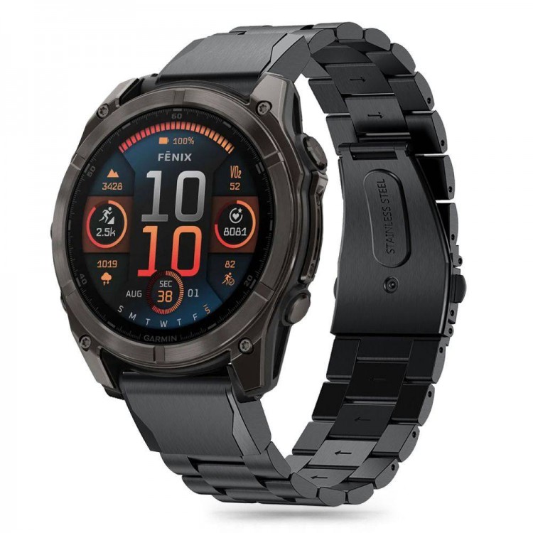 Tech Protect STEELBAND μπρασελέ για GARMIN FENIX 5 / 6 / 6 PRO / 7 smartwatch - ΜΑΥΡΟ