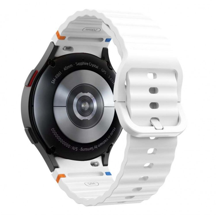 TECH PROTECT SILICONE SPORT λουράκι σιλικόνης για SAMSUNG GALAXY WATCH 4 / 5 / 5 PRO / 6 / 7 / FE - ΛΕΥΚΟ