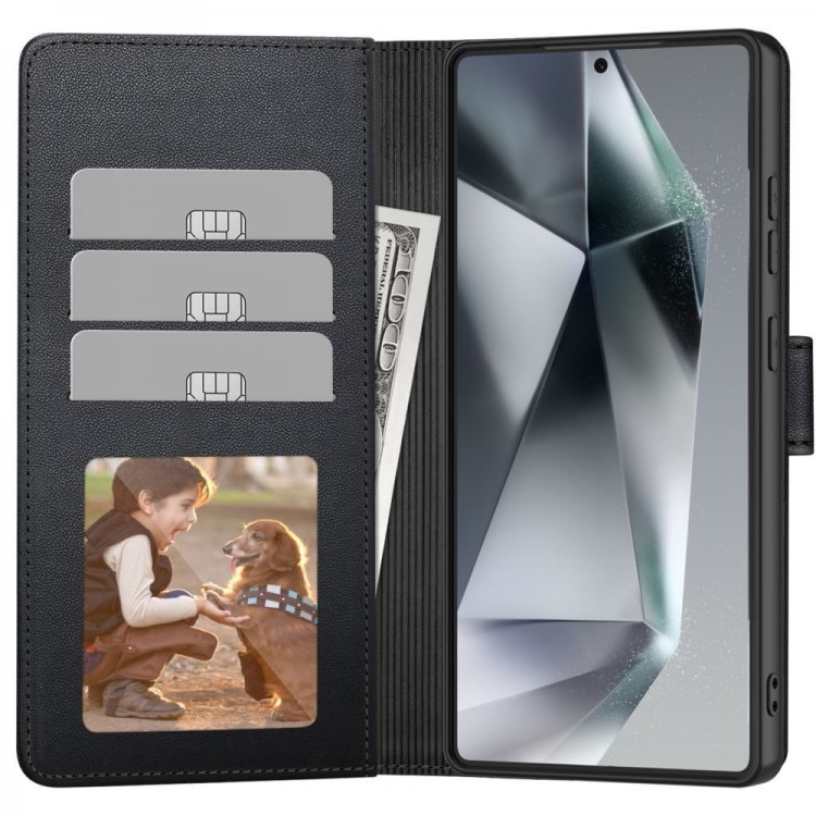 Θήκη TECH PROTECT Δερμάτινο Πορτοφόλι FOLIO για XIAOMI REDMI NOTE 14 PRO 5G / PRO+ PLUS 5G / POCO X7 5G - ΜΑΥΡΟ
