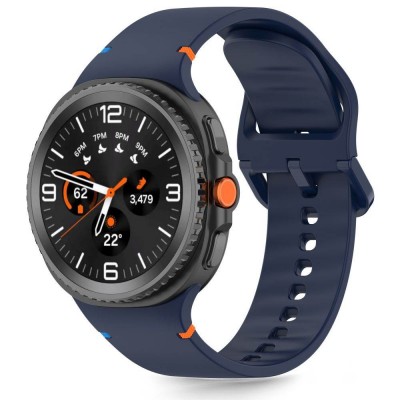 TECH PROTECT SILICONE LINE λουράκι σιλικόνης για SAMSUNG GALAXY WATCH 8 / CLASSIC (40 / 44 / 46 MM) - STORM ΜΠΛΕ
