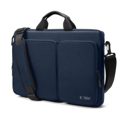 Θήκη Μεταφοράς TECH-PROTECT Defender Laptop 17" Briefcase με ιμάντα ώμου - NAVY ΜΠΛΕ - A42F2G8