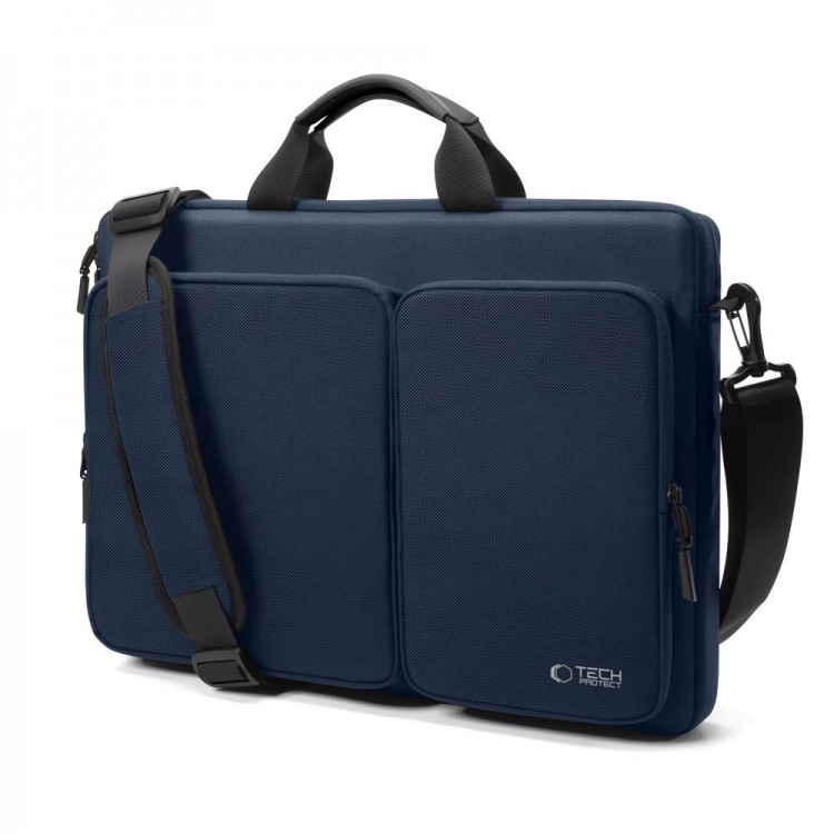 Θήκη Μεταφοράς TECH-PROTECT Defender Laptop 17" Briefcase με ιμάντα ώμου - NAVY ΜΠΛΕ - A42F2G8