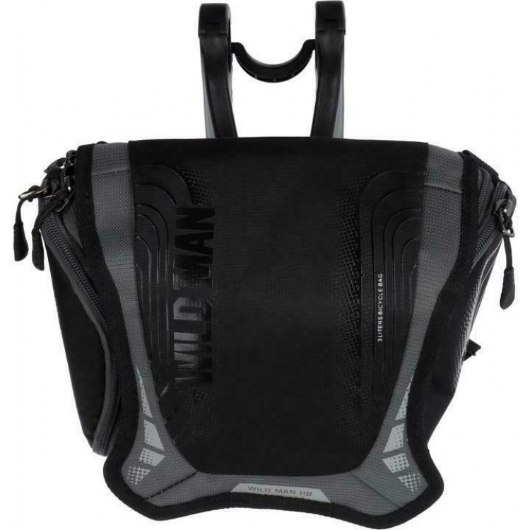 TECH PROTECT WILDMAN αδιάβροχη τσάντα Τιμονιού ποδηλάτου HARDPOUCH BIKE MOUNT - H8 - ΜΑΥΡΟ 