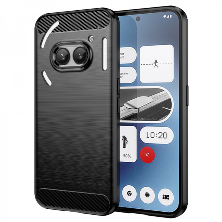 Θήκη TECH PROTECT Techsuit CARBON για Nothing Phone (2a) / (2a) Plus - ΜΑΥΡΟ