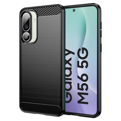 Θήκη TECH PROTECT CARBON για Samsung Galaxy M56 - ΜΑΥΡΟ