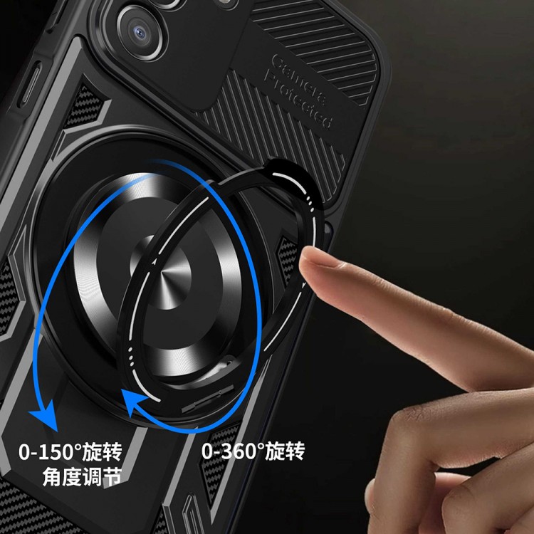 Θήκη TECH PROTECT MagSafe Ring Armor CamPro για Samsung Galaxy A16 4G / A16 5G - ΜΑΥΡΟ