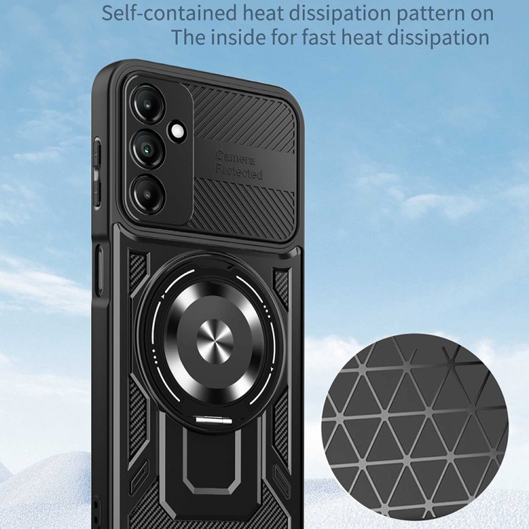 Θήκη TECH PROTECT MagSafe Ring Armor CamPro για Samsung Galaxy A16 4G / A16 5G - ΜΑΥΡΟ