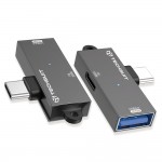 TECH PROTECT DataBlitz (A21) Μετατροπέας Type-C, USB3.0, PD100W, 5Gbps - ΓΚΡΙ