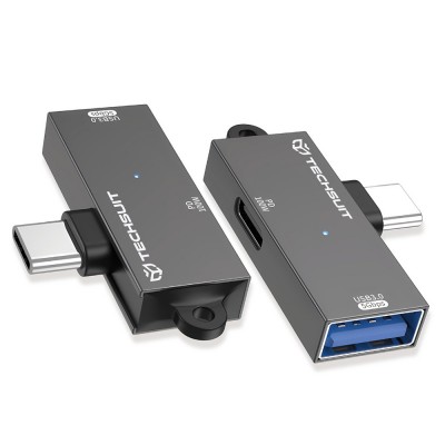 TECH PROTECT DataBlitz (A21) Μετατροπέας Type-C, USB3.0, PD100W, 5Gbps - ΓΚΡΙ