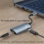 TECH PROTECT Techsuit 2σε1 Μετατροπέας Ήχου (AC22) Type-C σε Type-C/Jack 3.5mm με Γρήγορη Φόρτιση, DAC Chip, Hi-Fi Sound - ΓΚΡΙ