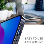 Techsuit PortShieldX Αλουμινίου/Σιλικόνης κάλυμμα θύρας Type-C για σκόνη , για καθημερινή προστασία, με βουρτσάκι , (4 τεμ.) - Μαύρο - AD1