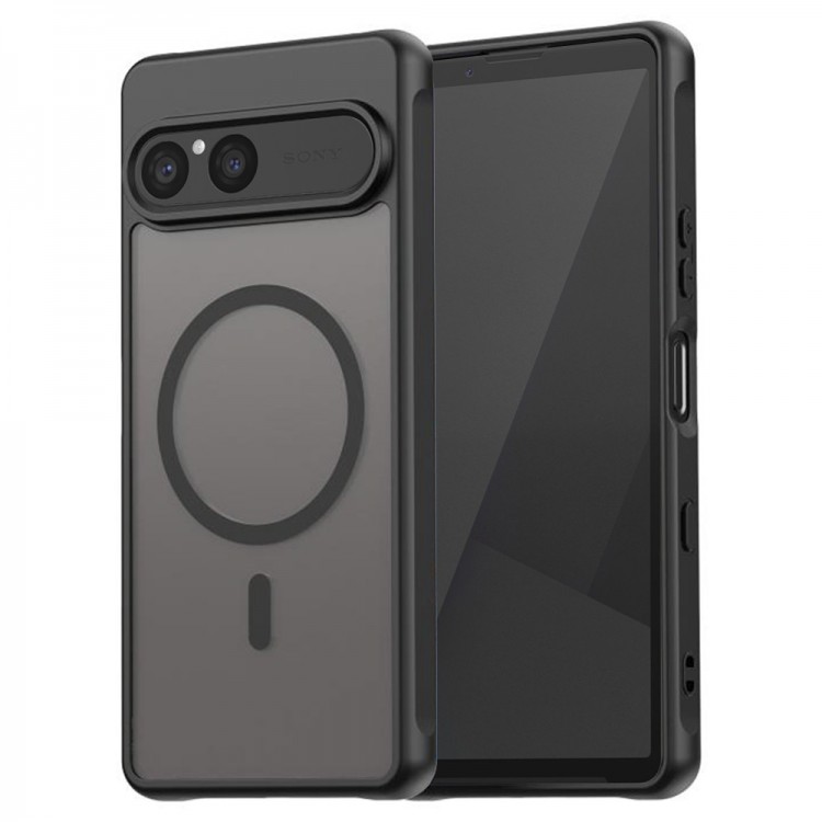 Θήκη Tech Protect Techsuit HaloFrost II MagSafe για Sony Xperia 10 VII - MAYΡΗ - KF2357850