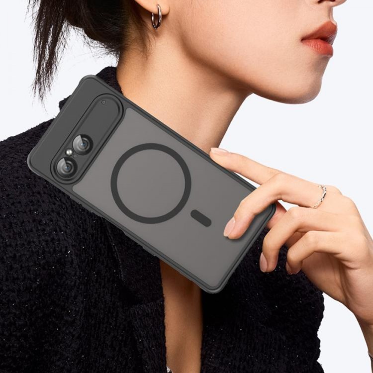 Θήκη Tech Protect Techsuit HaloFrost II MagSafe για Sony Xperia 10 VII - MAYΡΗ - KF2357850