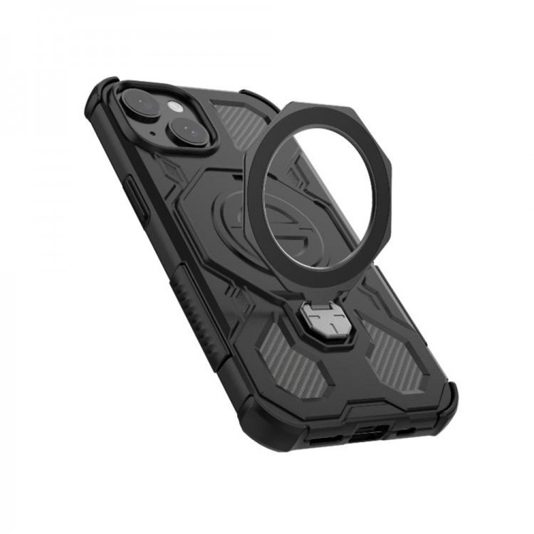 Θήκη TECH PROTECT Techsuit Carbon Shield PRO για Xiaomi REDMI 15 4G / 5G - ΜΑΥΡΟ