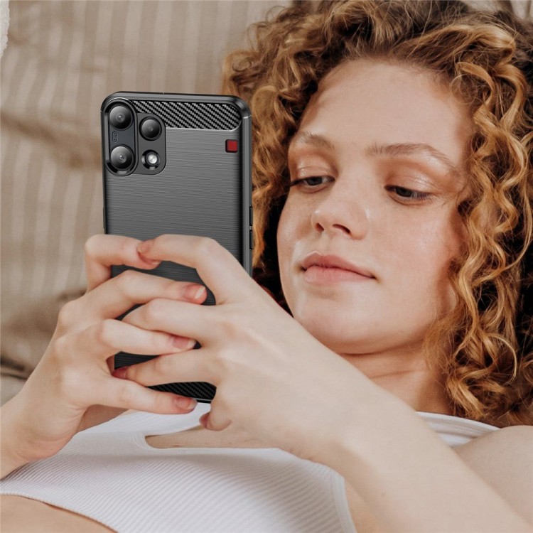 Θήκη TECH PROTECT Techsuit CARBON για Nothing Phone (3a) Lite - ΜΑΥΡΟ