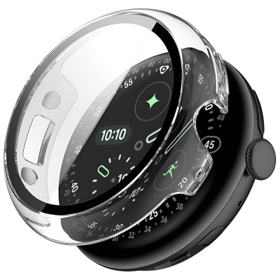Θήκη Tech Protect DEFENSE 360 Pro με Γυαλί προστασίας για Google Pixel Watch 4 - 41mm - ΔΙΑΦΑΝΟ