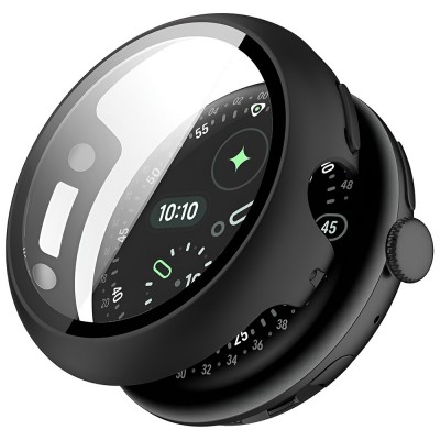 Θήκη Tech Protect DEFENSE 360 Pro με Γυαλί προστασίας για Google Pixel Watch 4 - 41mm - ΜΑΥΡΟ