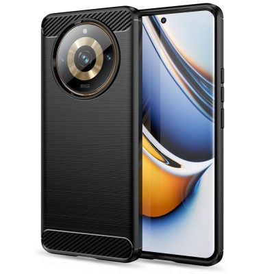 Θήκη TECH PROTECT CARBON για REALME 11 PRO 5G / 11 PRO+ PLUS 5G - ΜΑΥΡΟ