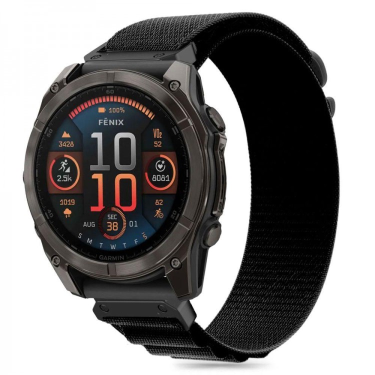 TECH-PROTECT Λουράκι NYLON PRO για GARMIN FENIX 5 / 6 / 6 PRO / 7 / 8 (47 MM) - ΜΑΥΡΟ