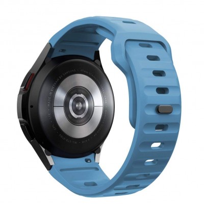 TECH PROTECT SILICONE LINE λουράκι σιλικόνης για SAMSUNG GALAXY WATCH 4 / 5 / 5 PRO / 6 / 7 / FE - MONTEGO ΜΠΛΕ