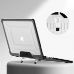 Θήκη TECH PROTECT SMARTSHELL PRO για Apple MACBOOK AIR 13 M2 / M3 / M4, 2023-2025 - ΜΑΥΡΟ/ΔΙΑΦΑΝΟ