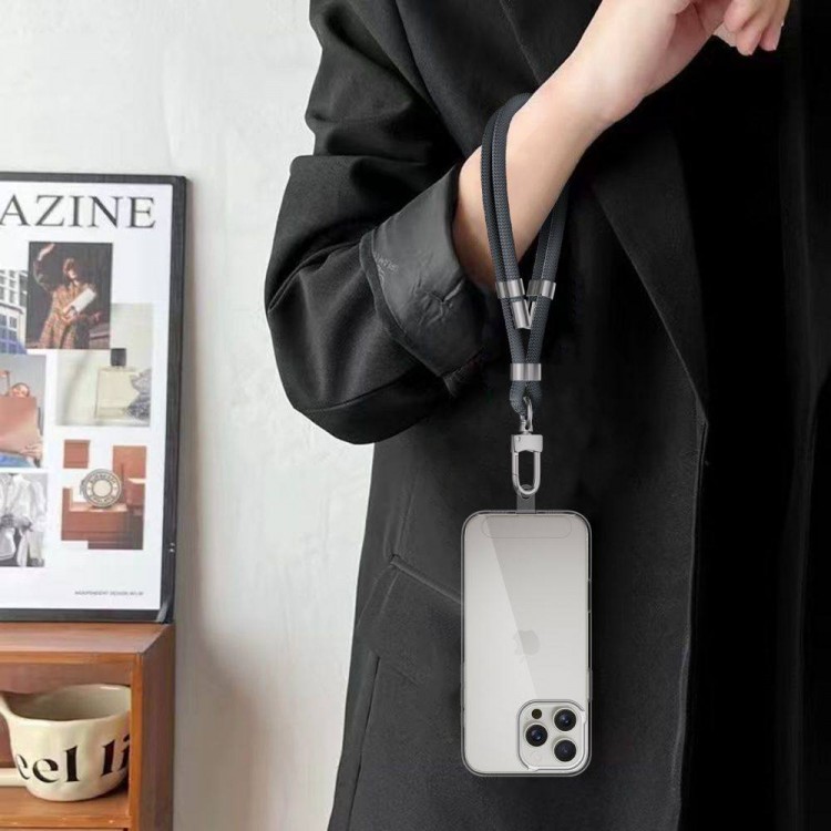 TECH PROTECT C4S Universal ρυθμιζόμενο ROPE STRAP καρπού για SMARTPHONE Cases - CRAYON ΓΚΡΙ ΑΣΗΜΙ - THP3275