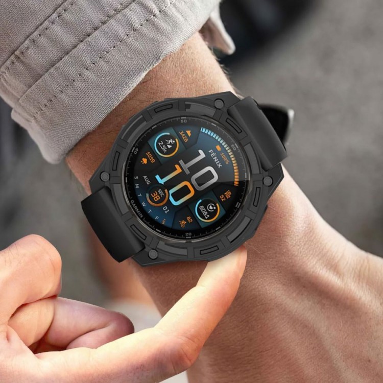 Θήκη Tech Protect DEFENSE AIR για Garmin Fenix  7X / 7X PRΟ - ΜΑΥΡΟ