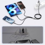 TECH PROTECT Καλώδιο ULTRABOOST DNA 3σε1 LIGHTNING & TYPE-C & MICRO-USB CABLE 3A - 1.20εκ. - IRON ΓΚΡΙ